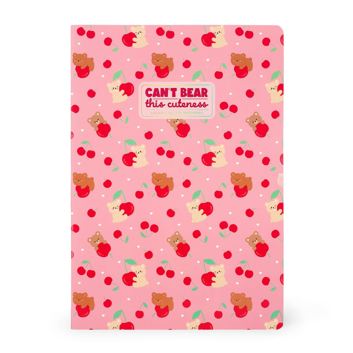 Cahier d'exercices - Cahier A4 - Lignage 8 mm - Cerises d'ours en peluche