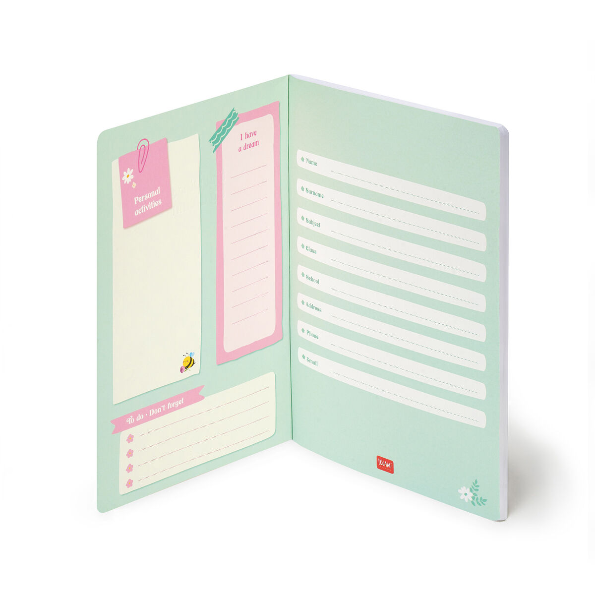 Exercise Book - Cahier A4 - Petits Carreaux 5 mm - Bee Flowers