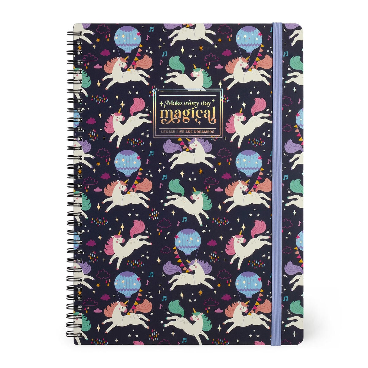 Cahier Ligné A4 à Couverture Rigide Illustré - Licorne - Avec Spirale