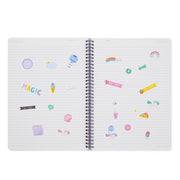 Cahier Ligné A4 à Couverture Rigide Illustrée - Unicorn - Avec Spirale