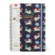Cahier Ligné A4 à Couverture Rigide Illustrée - Unicorn - Avec Spirale