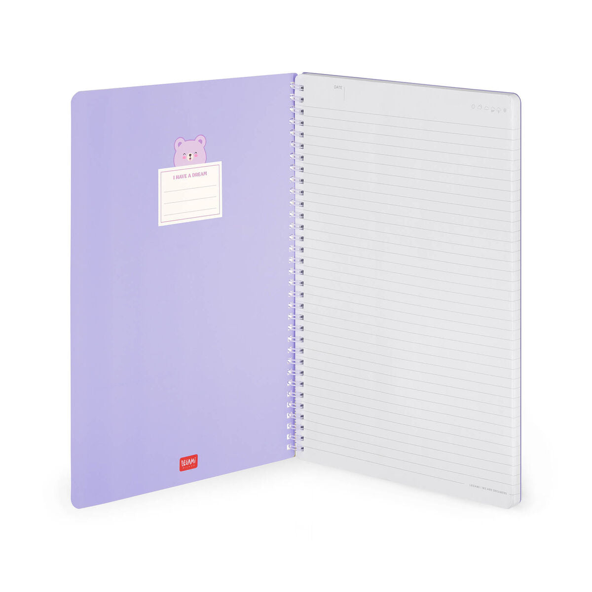 Cahier Ligné A4 à Couverture Rigide Illustrée - Teddy Bear - Bloc-mémo - Avec Spirale