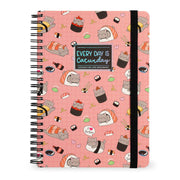 Cahier Ligné A4 à Couverture Rigide Illustré - Sushi Cat - Bloc-mémo - Avec Spirale