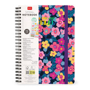 Cahier Ligné A4 à Couverture Rigide Illustrée - Flowers - Bloc-mémo - Avec Spirale