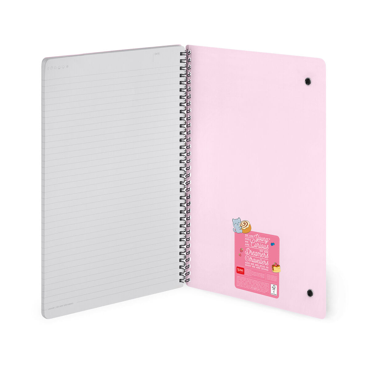 Cahier Ligné A4 à Couverture Rigide Illustrée - Kitty - Bloc-mémo - Avec Spirale
