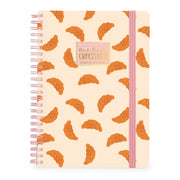 Cahier Ligné A4 à Couverture Rigide Illustré - croissant - Bloc-mémo - Avec Spirale