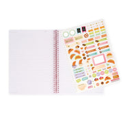 Cahier Ligné A4 à Couverture Rigide Illustrée - Croissant - Bloc-mémo - Avec Spirale