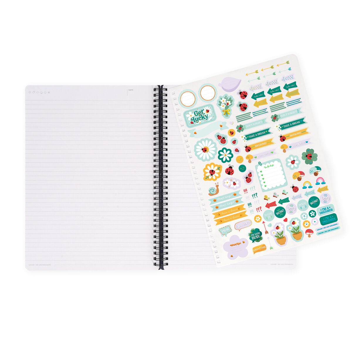 Cahier Ligné A4 à Couverture Rigide Illustrée - Ladybug - Bloc-mémo - Avec Spirale