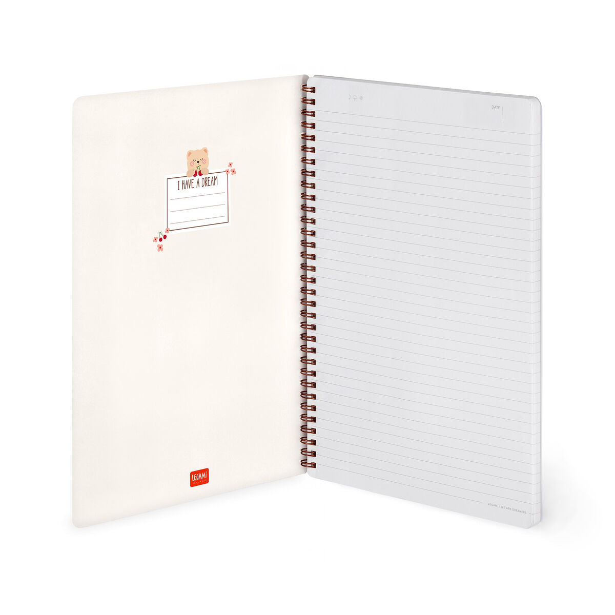 Cahier Ligné A4 à Couverture Rigide Illustrée - Teddy Bear - Bloc-mémo - Avec Spirale