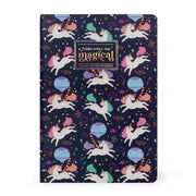 Cahier Page Blanche A5 à Couverture Rigide Illustré - Licorne