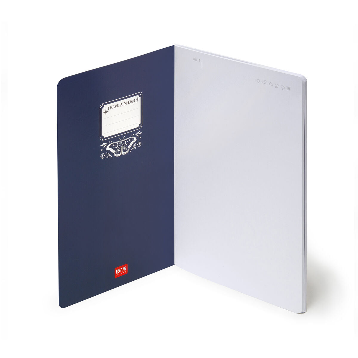 Cahier Page Blanche A5 à Couverture Rigide Illustrée - Moth