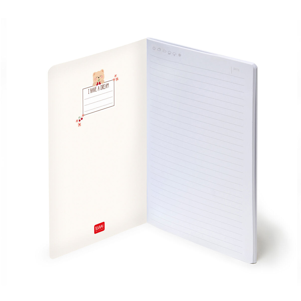 Cahier Ligné A5 à Couverture Rigide Illustrée - Teddy Bear