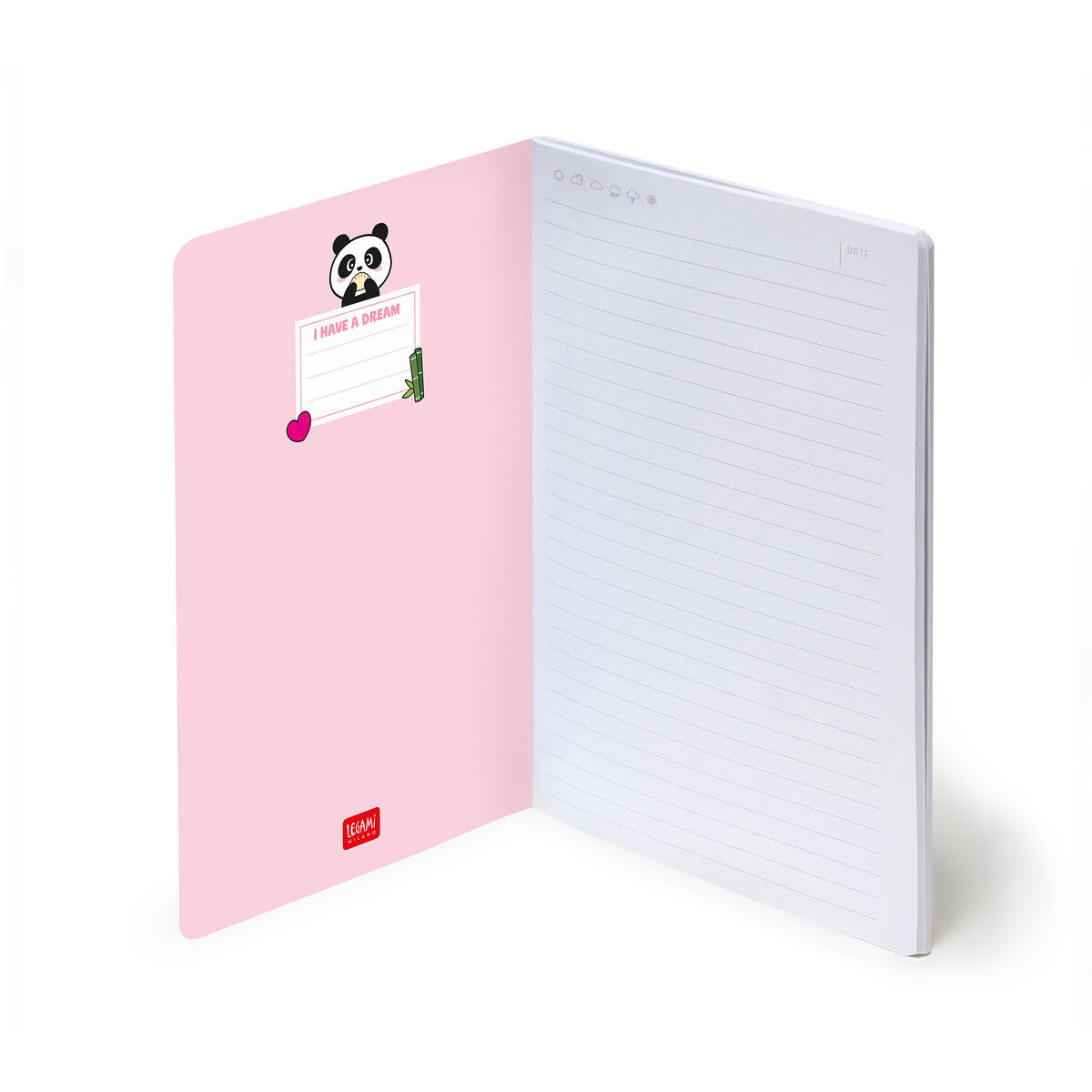 Cahier Ligné A5 à Couverture Rigide Illustrée - Panda