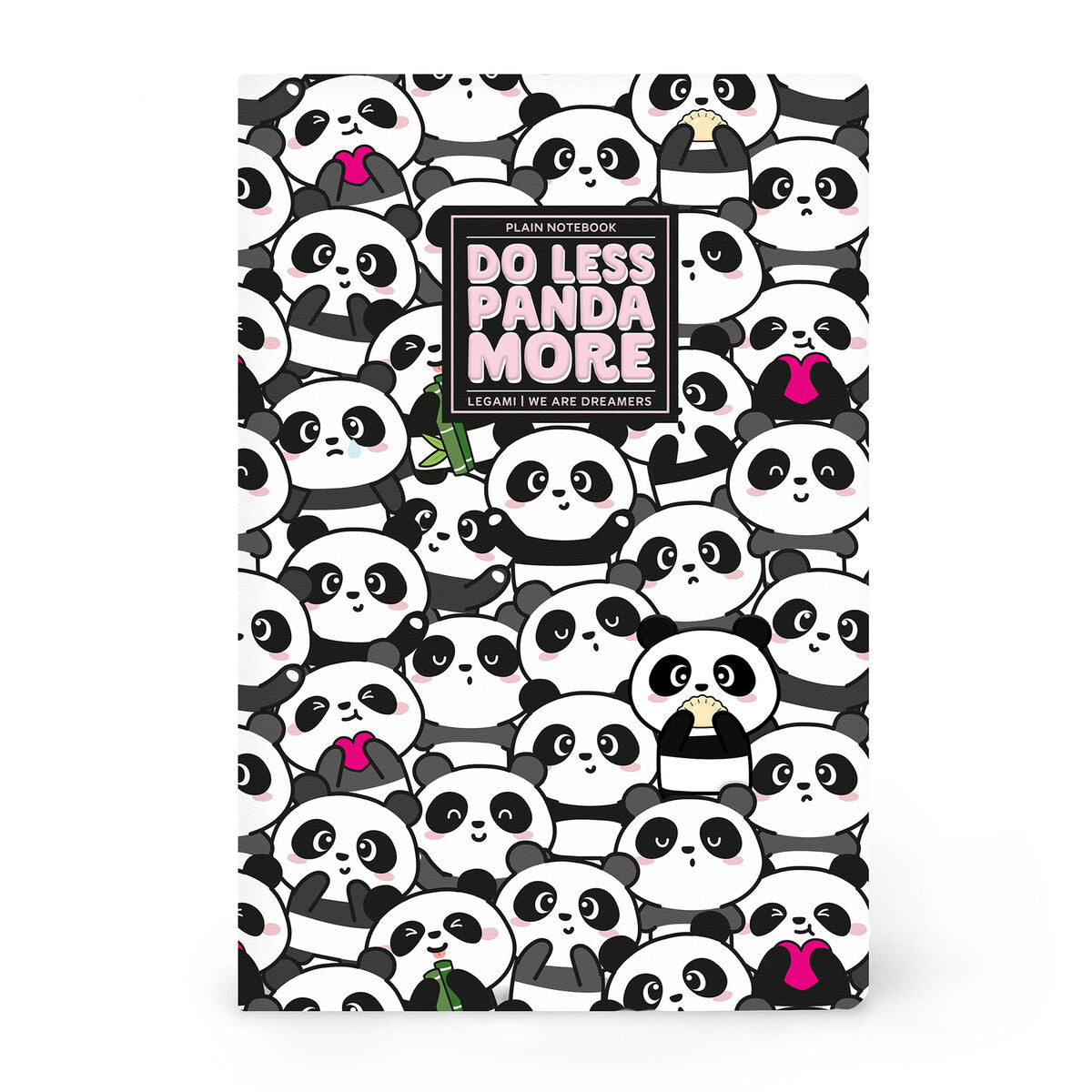 Cahier Page Blanche A5 à Couverture Rigide Illustré - Panda