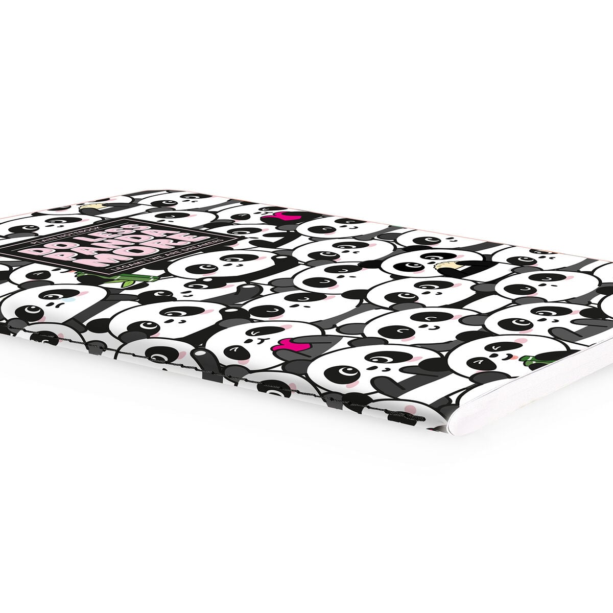 Cahier Page Blanche A5 à Couverture Rigide Illustrée - Panda