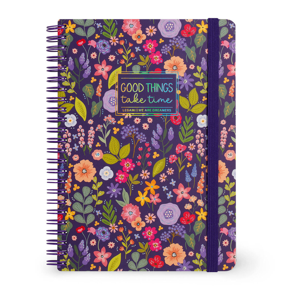 Cahier Ligné A5 à Couverture Rigide Illustré - Fleurs - Bloc-mémo - Avec Spirale
