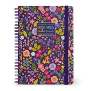 Cahier Ligné A5 à Couverture Rigide Illustré - Fleurs - Bloc-mémo - Avec Spirale