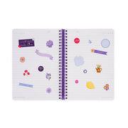 Cahier Ligné A5 à Couverture Rigide Illustrée - Flowers - Bloc-mémo - Avec Spirale