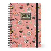 Cahier Ligné A5 à Couverture Rigide Illustré - Sushi Cat - Bloc-mémo - Avec Spirale