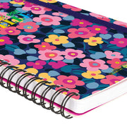 Cahier Ligné A5 à Couverture Rigide Illustrée - Flowers - Bloc-mémo - Avec Spirale