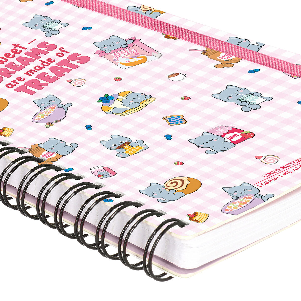 Cahier Ligné A5 à Couverture Rigide Illustrée - Kitty - Bloc-mémo - Avec Spirale