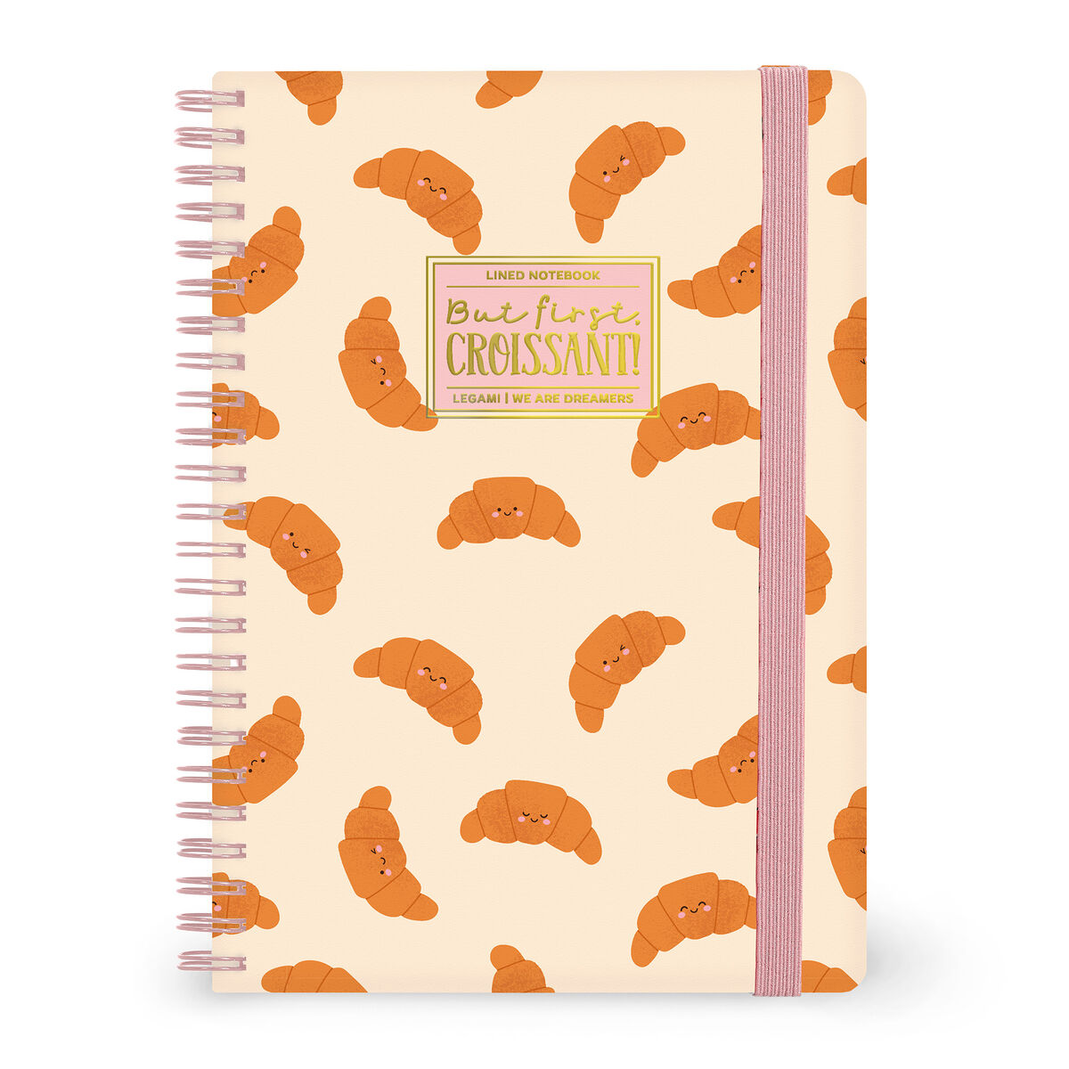 Cahier Ligné A5 à Couverture Rigide Illustré - croissant - Bloc-mémo - Avec Spirale
