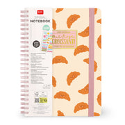 Cahier Ligné A5 à Couverture Rigide Illustrée - Croissant - Bloc-mémo - Avec Spirale