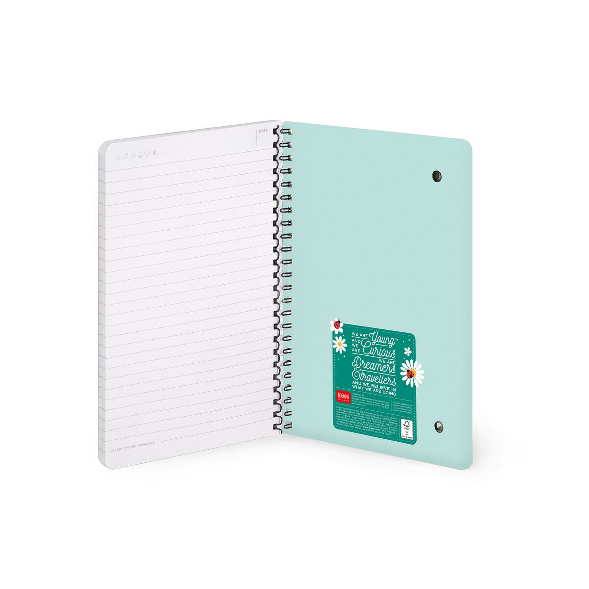 Cahier Ligné A5 à Couverture Rigide Illustrée - Ladybug - Bloc-mémo - Avec Spirale