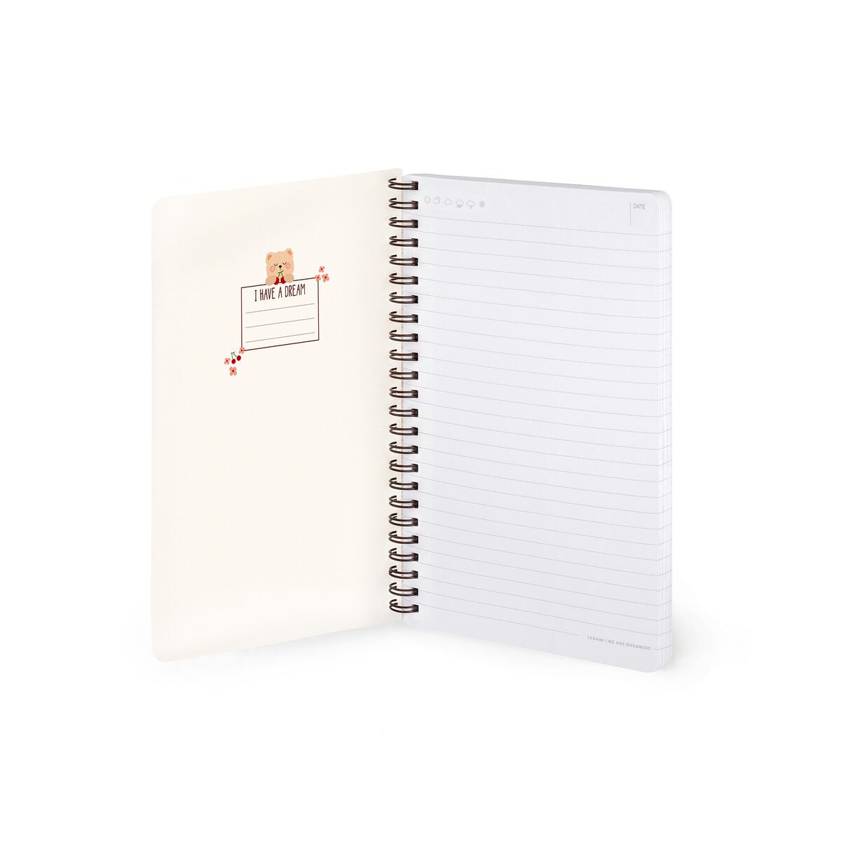 Cahier Ligné A5 à Couverture Rigide Illustrée - Teddy Bear - Bloc-mémo - Avec Spirale