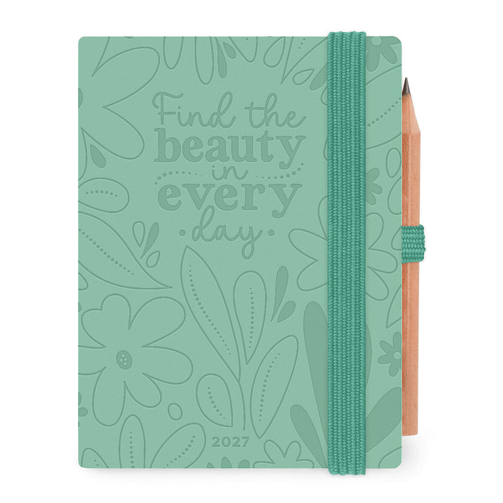 Agenda 12 Mois Bi-journalier Format Mini 2027 - Jardin botanique