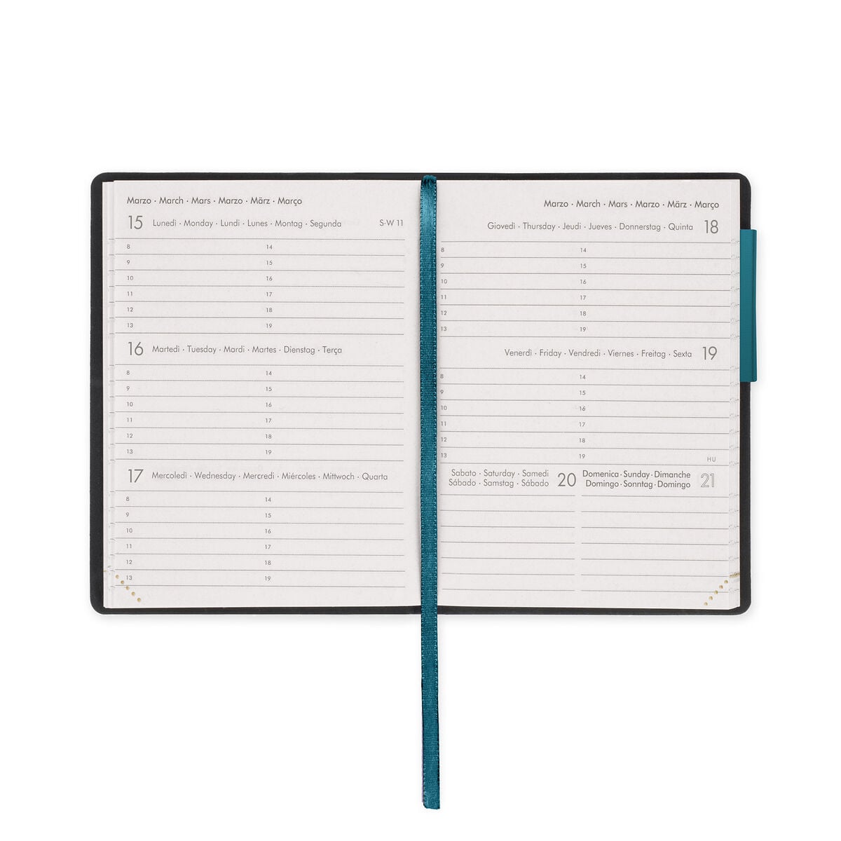 Agenda 12 Mois Semainier Format Mini 2027 - Deep Teal