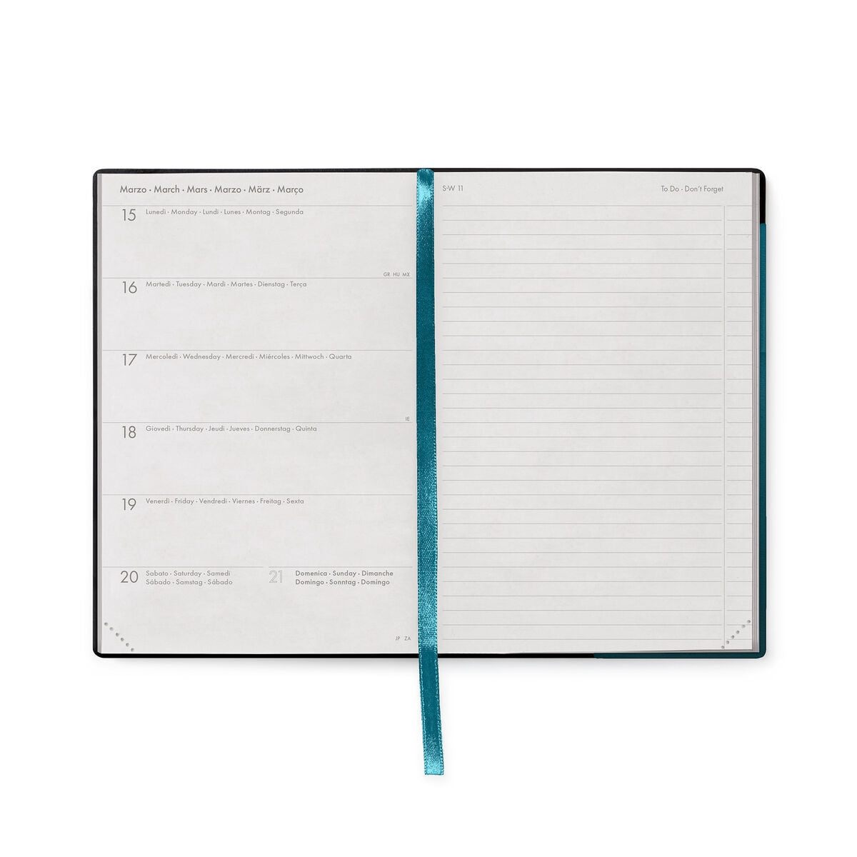 Agenda 12 Mois Semainier Medium avec Carnet 2027 - Deep Teal