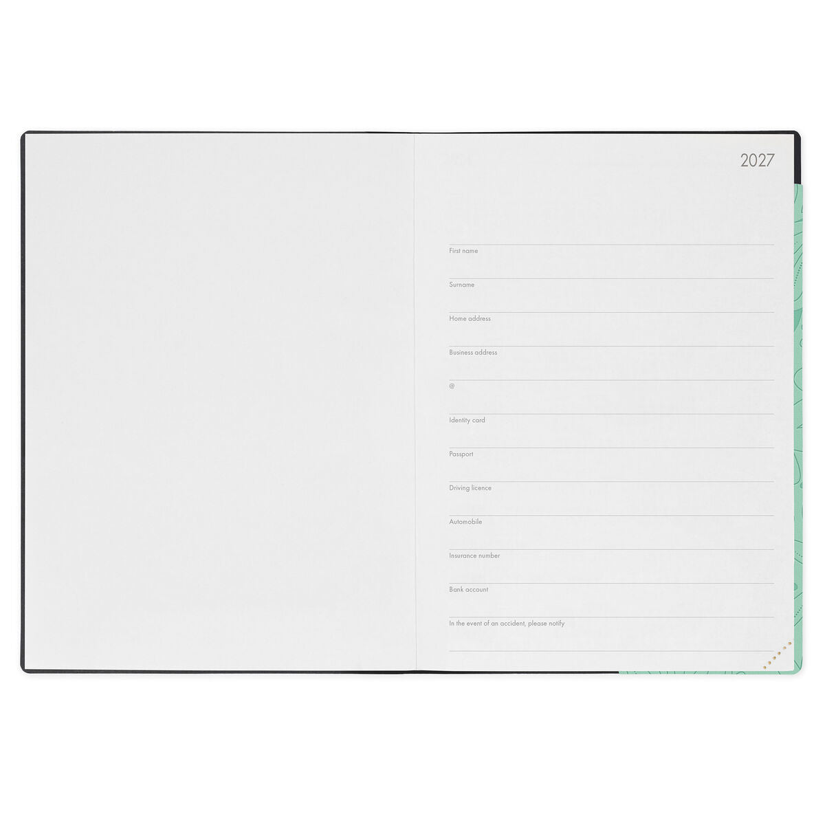 Agenda 12 Mois Semainier Format Maxi 2027 - Botanic Garden