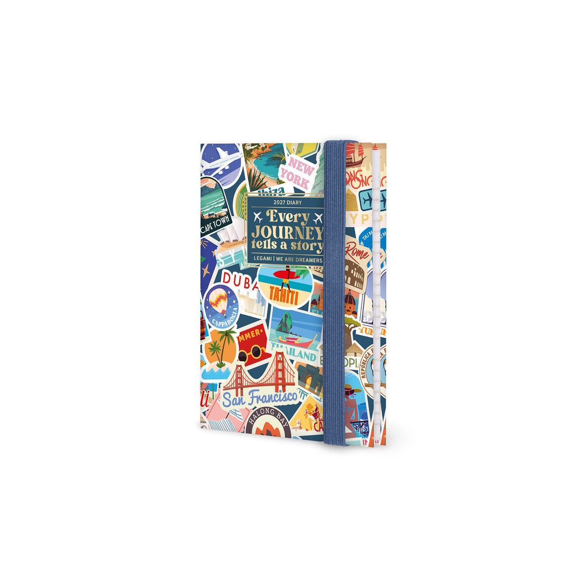 Agenda 12 Mois Semainier Photographique Mini 2027 - Travel Stickers