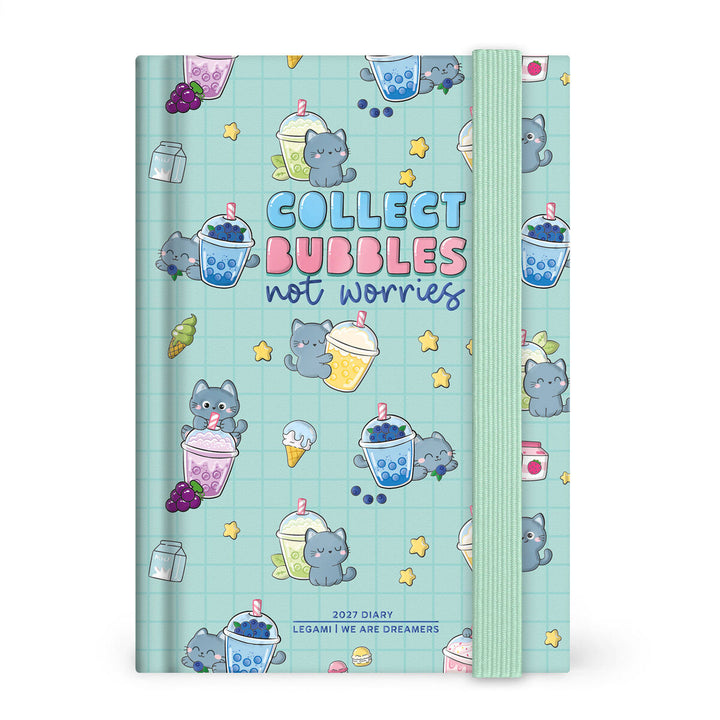 Agenda 12 Mois Journalier Photographique Petit 2027 - Thé à bulles Kitty