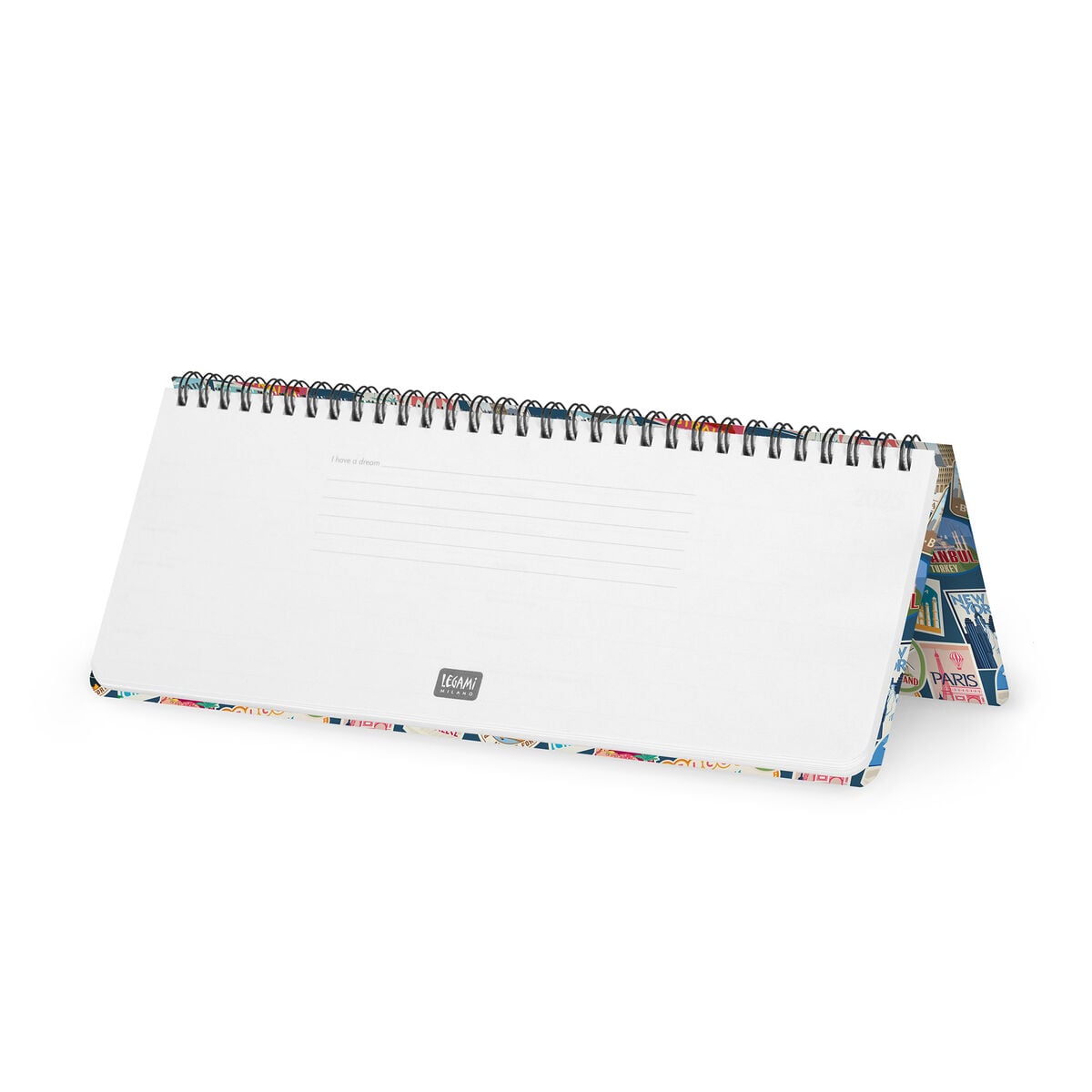Agenda de Bureau 12 Mois Desk Planner 2027 - Travel Stickers
