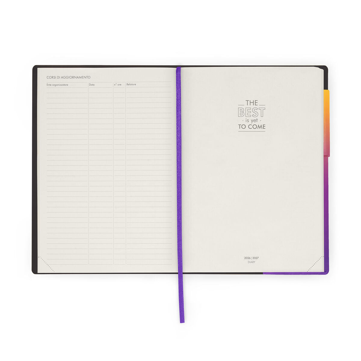 Agenda de l'Enseignant 2026/2027 Semainier 13 Mois - Sunset Vibes