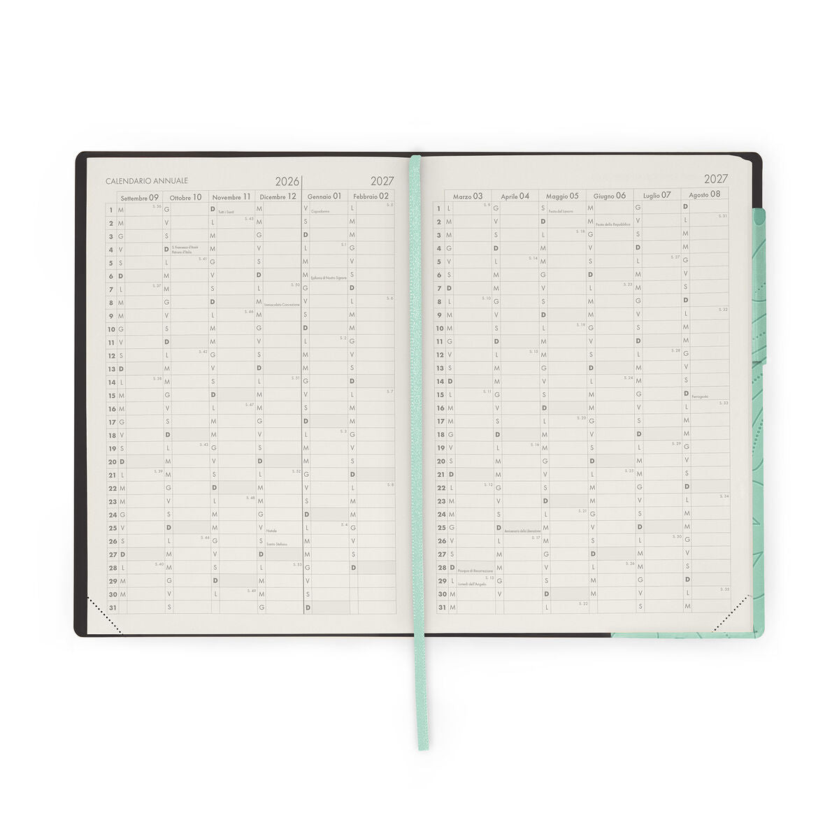 Agenda de l'Enseignant 2026/2027 Semainier 13 Mois - Botanic Garden