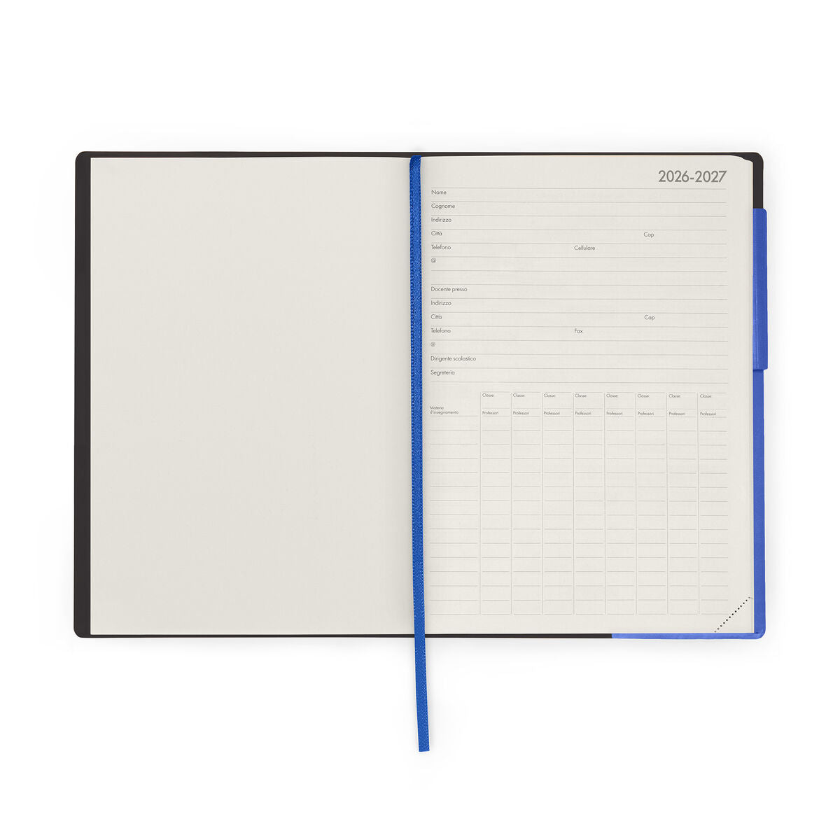 Agenda de l'Enseignant 2026/2027 Semainier 13 Mois - Eclectic Blue