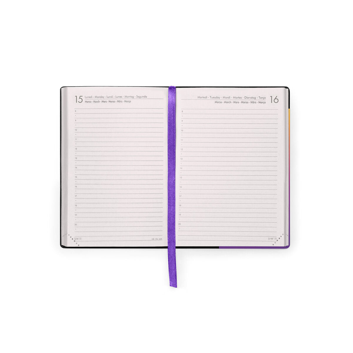 Agenda 2026/2027 Journalier 16 Mois - Sunset Vibes - Small