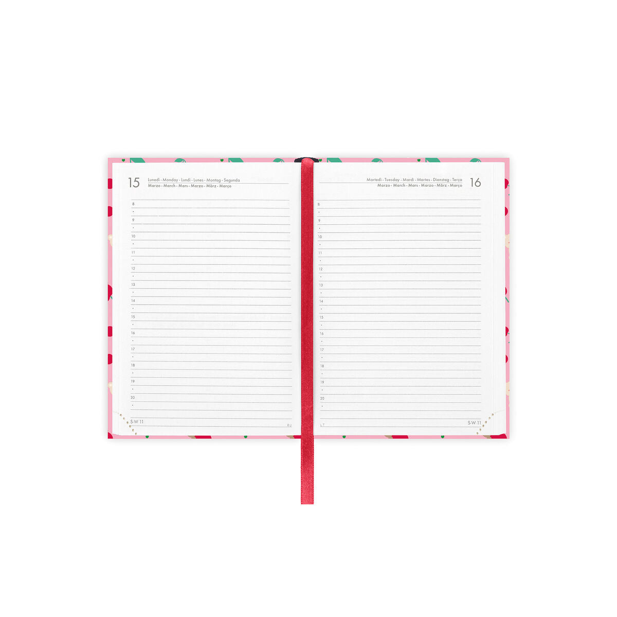 Agenda 2026/2027 Journalier Photographique 16 Mois - Teddy Bear Pink - Small