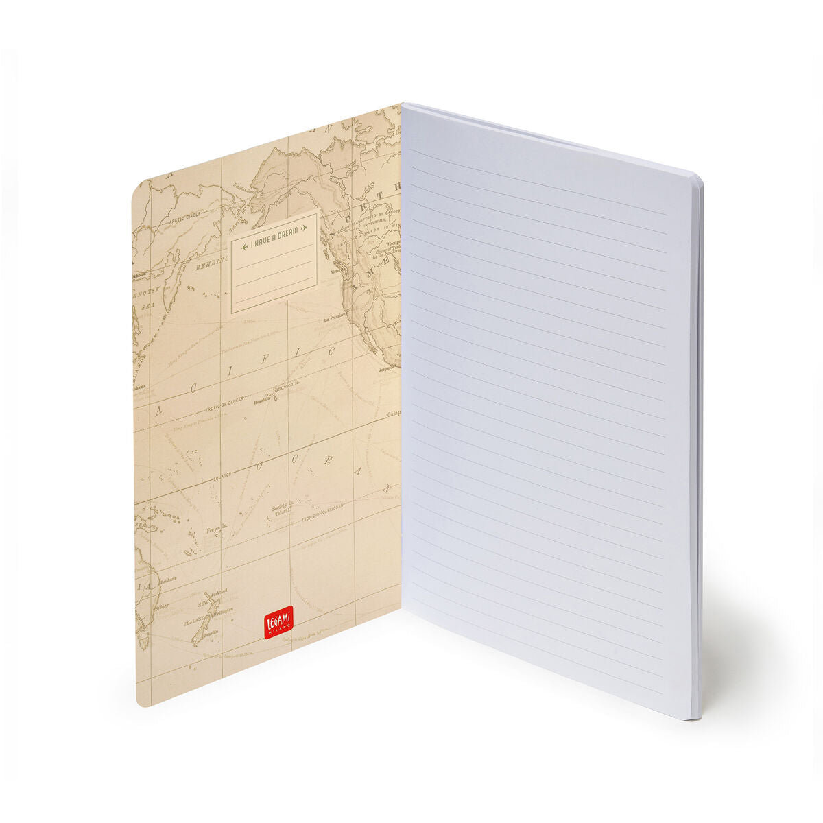 Cahier Ligné B5 à Couverture Rigide Illustrée - Travel Map