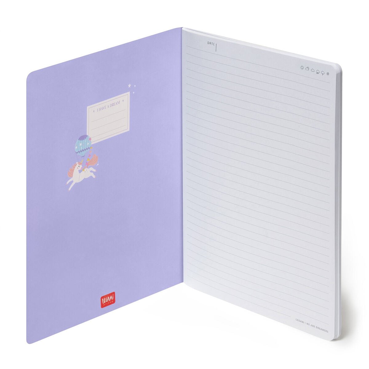 Cahier Ligné B5 à Couverture Rigide Illustrée - Unicorn