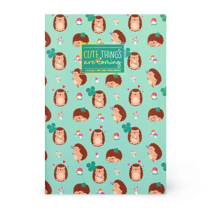 Cahier Ligné B5 à Couverture Rigide Illustré - Hedgehog