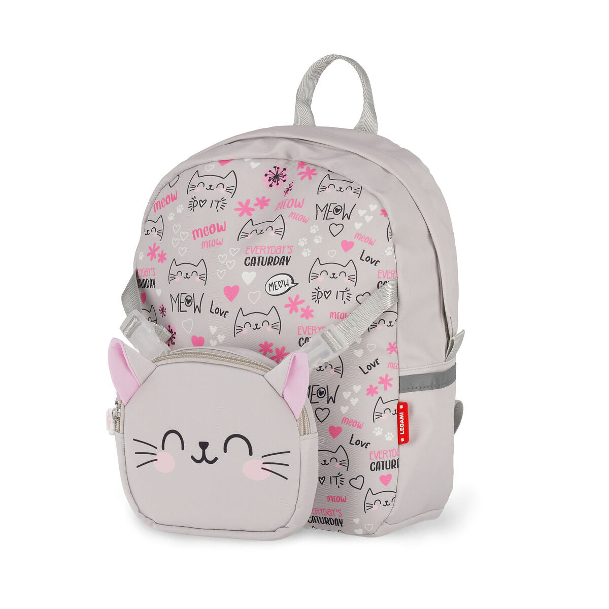 Sac à dos 2 en 1 avec Sac Frontal Amovible Kitty - So Cute!