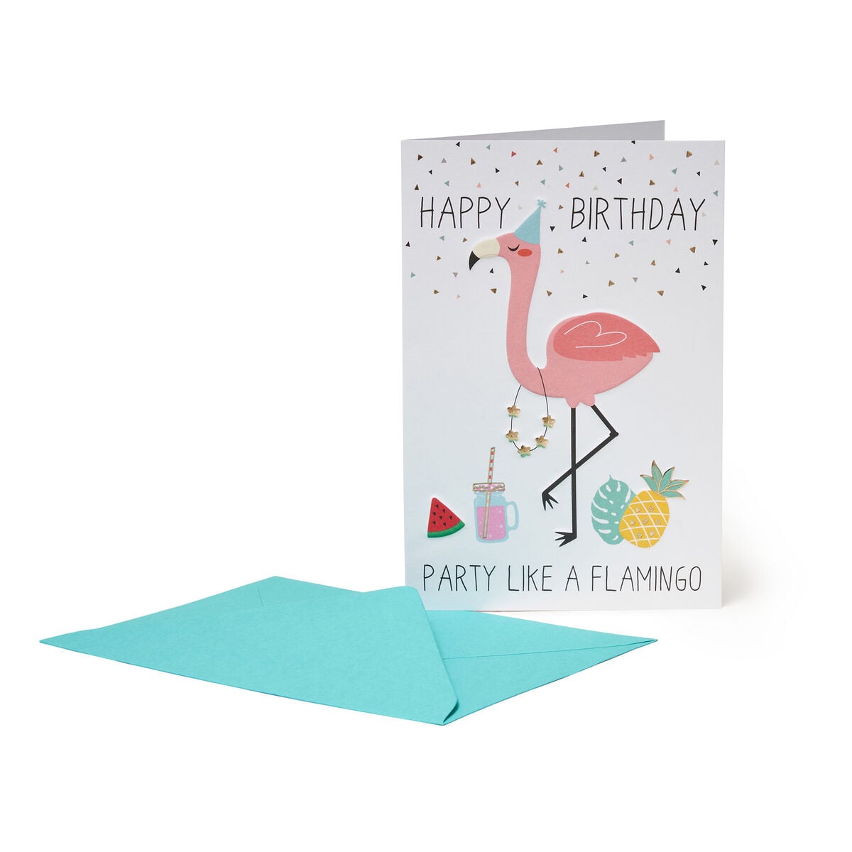 Carte d'Anniversaire - Flamingo