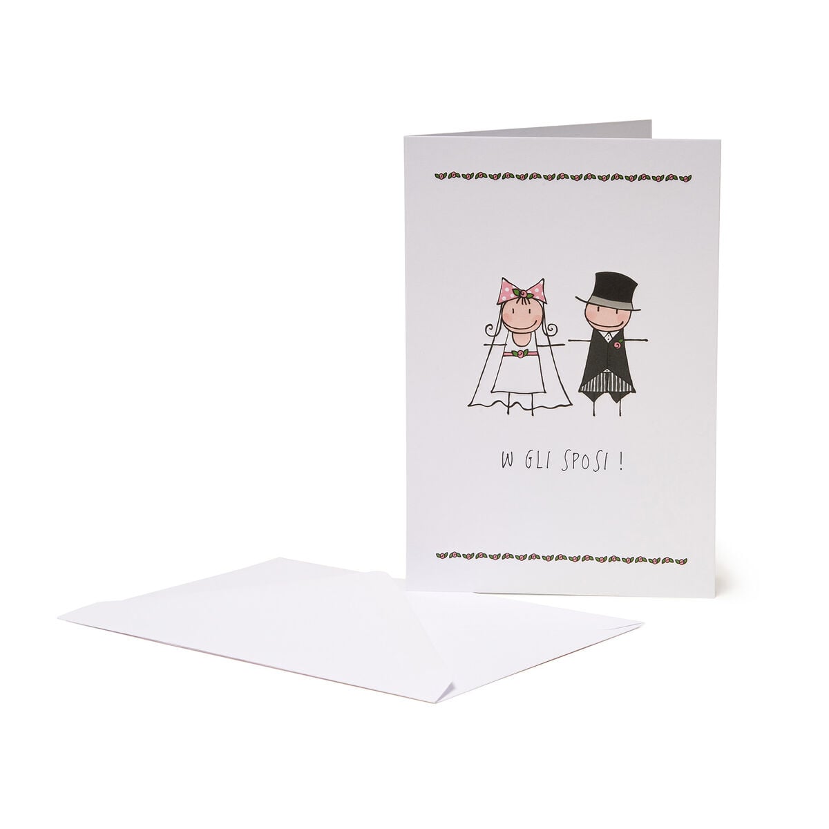Carte de Vœux Mariage et Anniversaire Vive les Mariés - Greeting Card