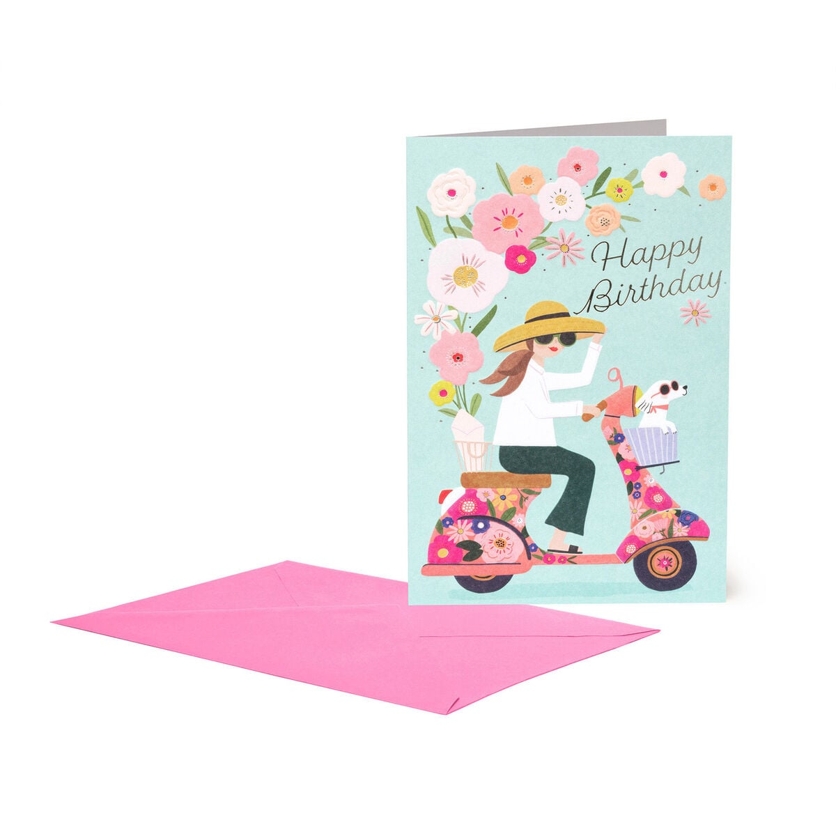 Carte d'Anniversaire - Bike Girl