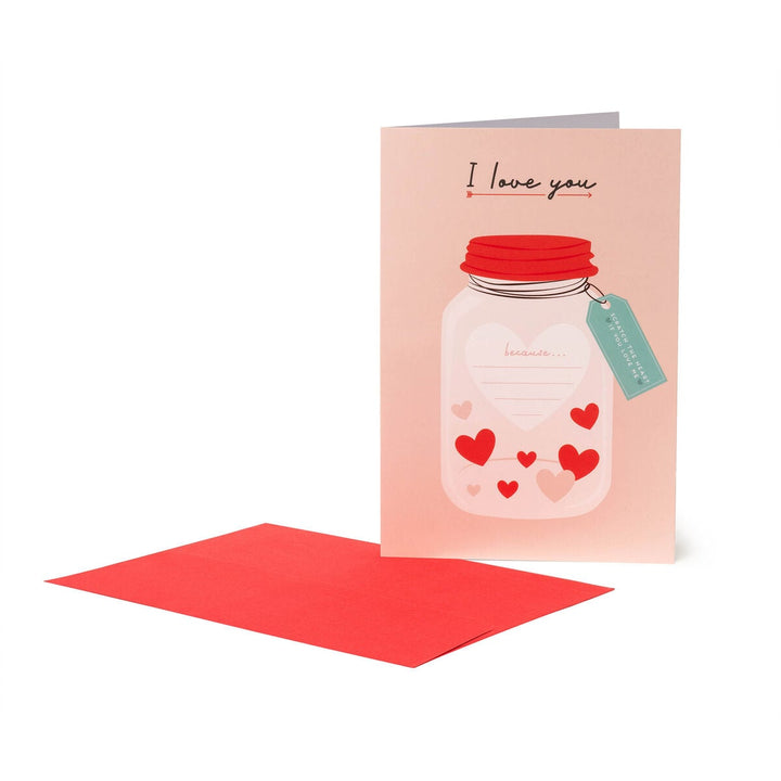 Carte de Vœux à Gratter Je t'aime - Coeur - Grattez votre carte