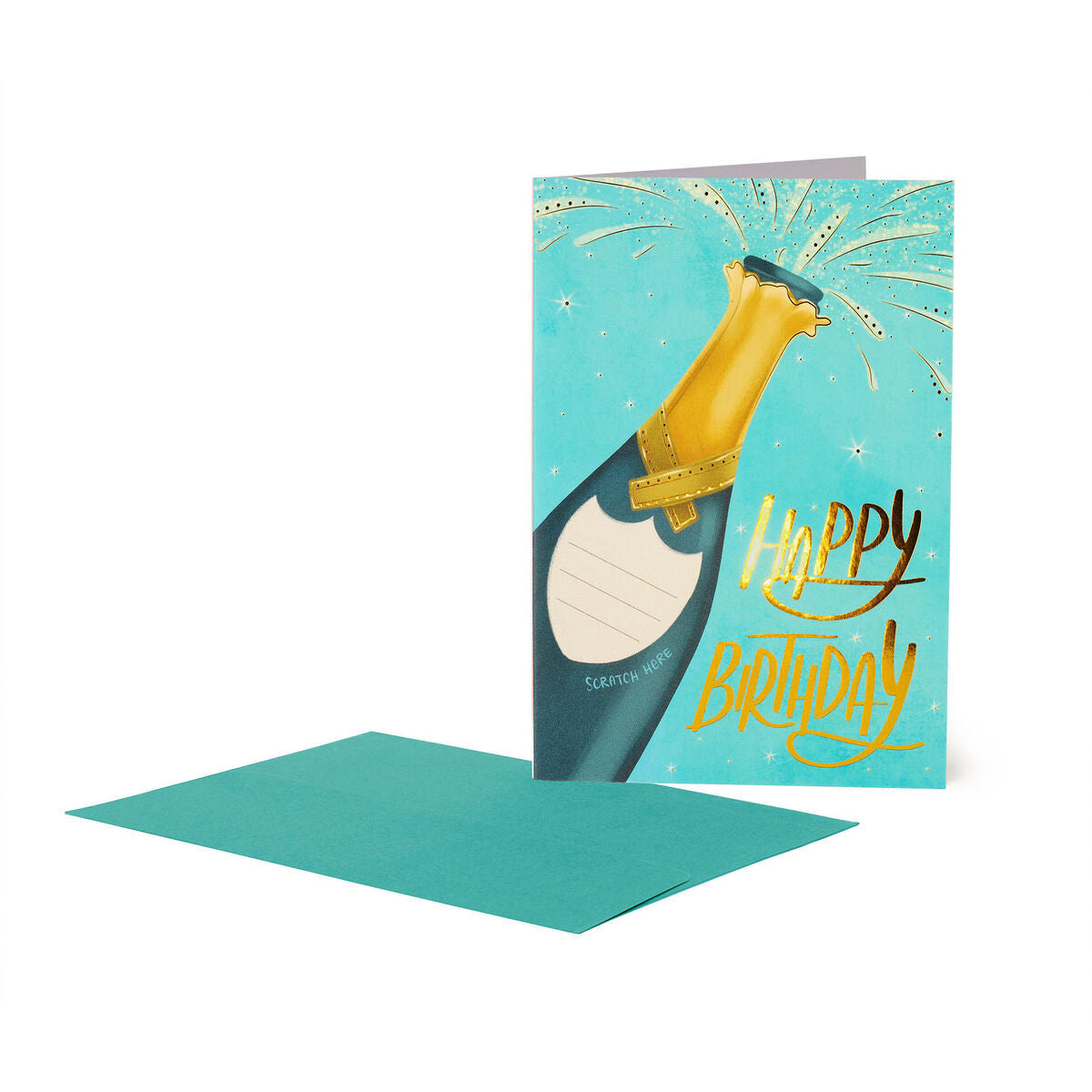 Carte de Vœux à Gratter Anniversaire Joyeux anniversaire - Bouteille - Scratch Off Card